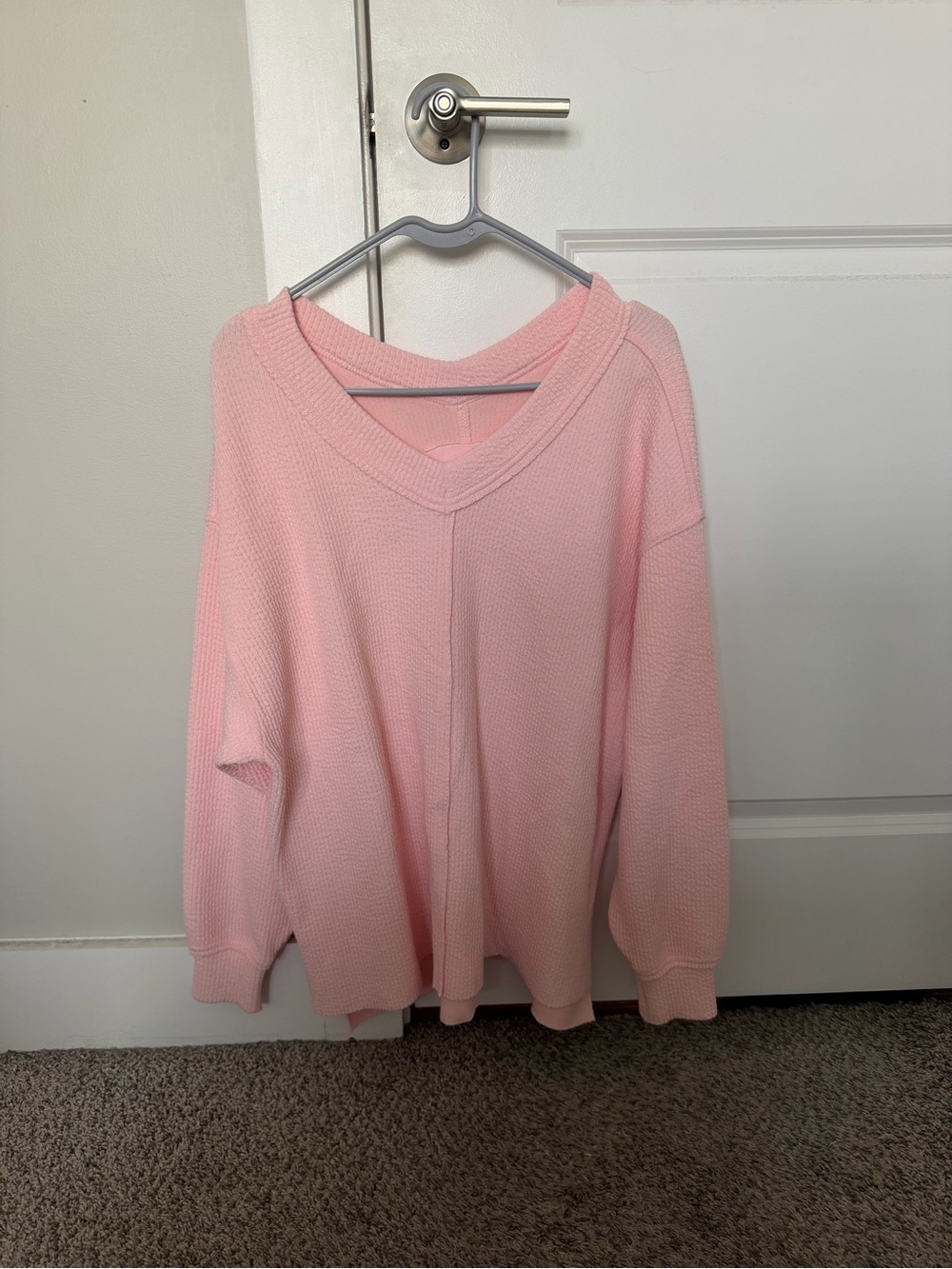 Aerie Light Pink V-Neck Sweater